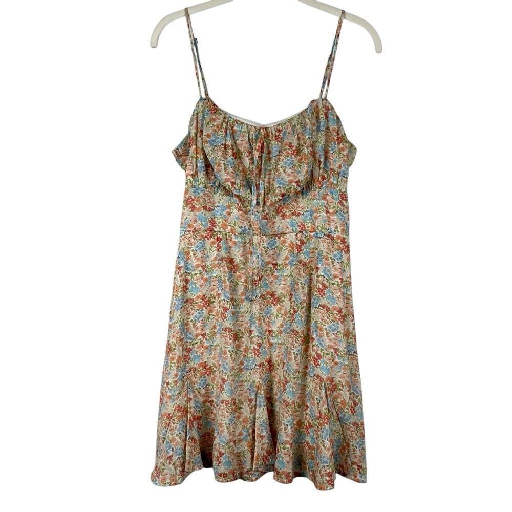 Blue Rain Francesca’s Floral Mini Spaghetti Strap Sun Dress Large